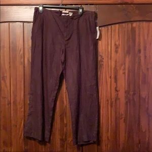 NWT Old Navy Brown linen capris